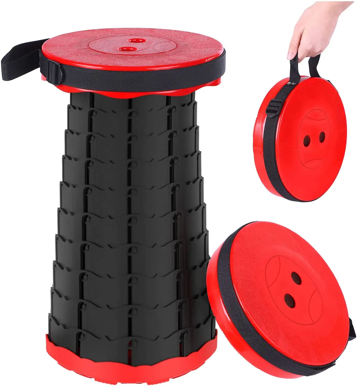 Folding Stool Lightweight and Sturdy Retractable Telescopic Stool Lifestyle Upgraded Portable Collapsible Stool