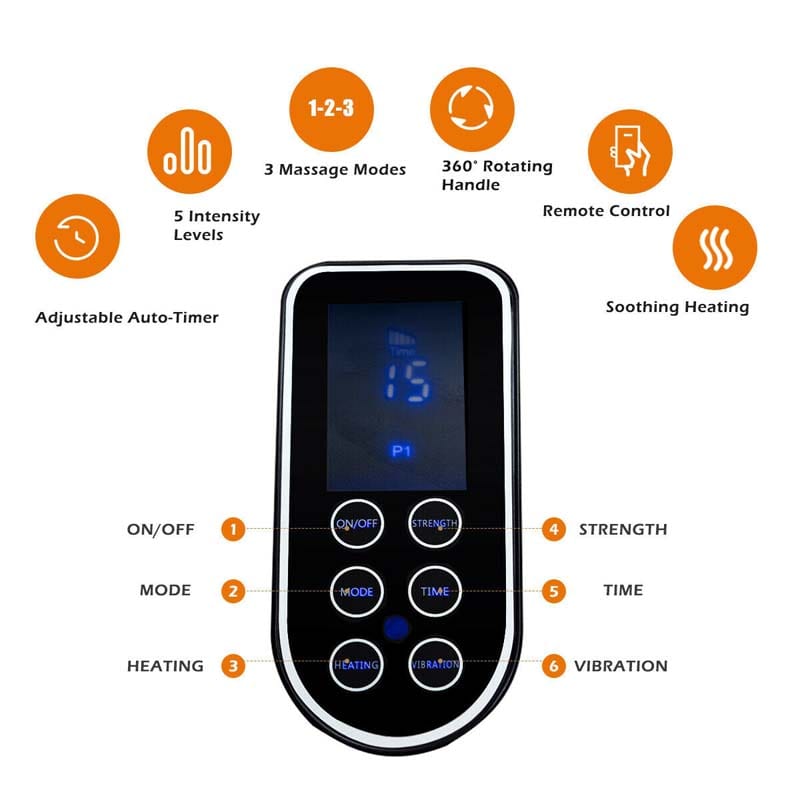 3D Foot Massager Machine with Heat, Leg/Calf/Ankle Shiatsu Feet Massaging for Neuropathy Pain, Plantar Fasciitis