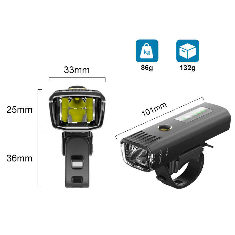 250lm waterproof light mountain bike rechargeable cycle light led bicycle light front