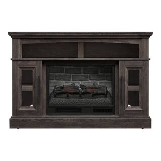 StyleWell Stanwich 48 in. Freestanding Electric Fireplace TV Stand in Warm Gray Taupe with Charcoal Birch Grain HDFP48-53E