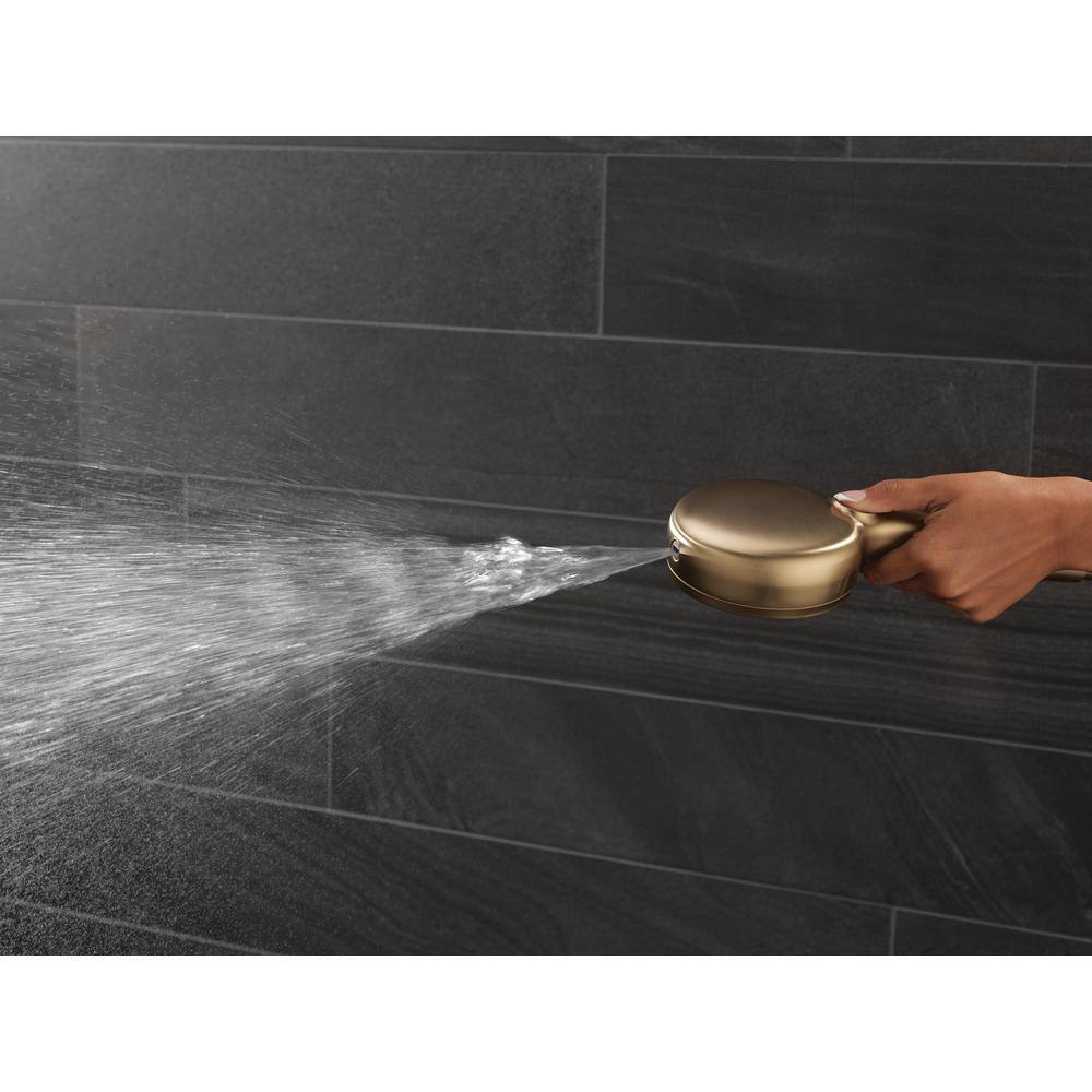 Delta 7-Spray Patterns 4.5 in. Wall Mount Handheld Shower Head 1.75 GPM with Cleaning Spray in Champagne Bronze 59584-CZ-PR-PK