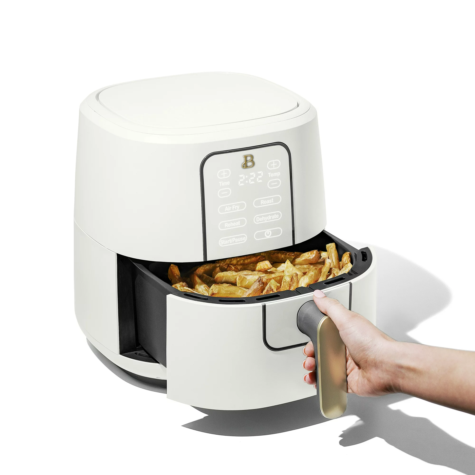 Beautiful 6 Quart Touchscreen Air Fryer， White Icing by Drew Barrymore