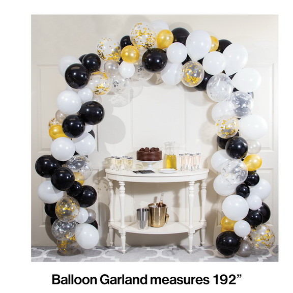 Creative Converting 353986 Black and White Balloon...