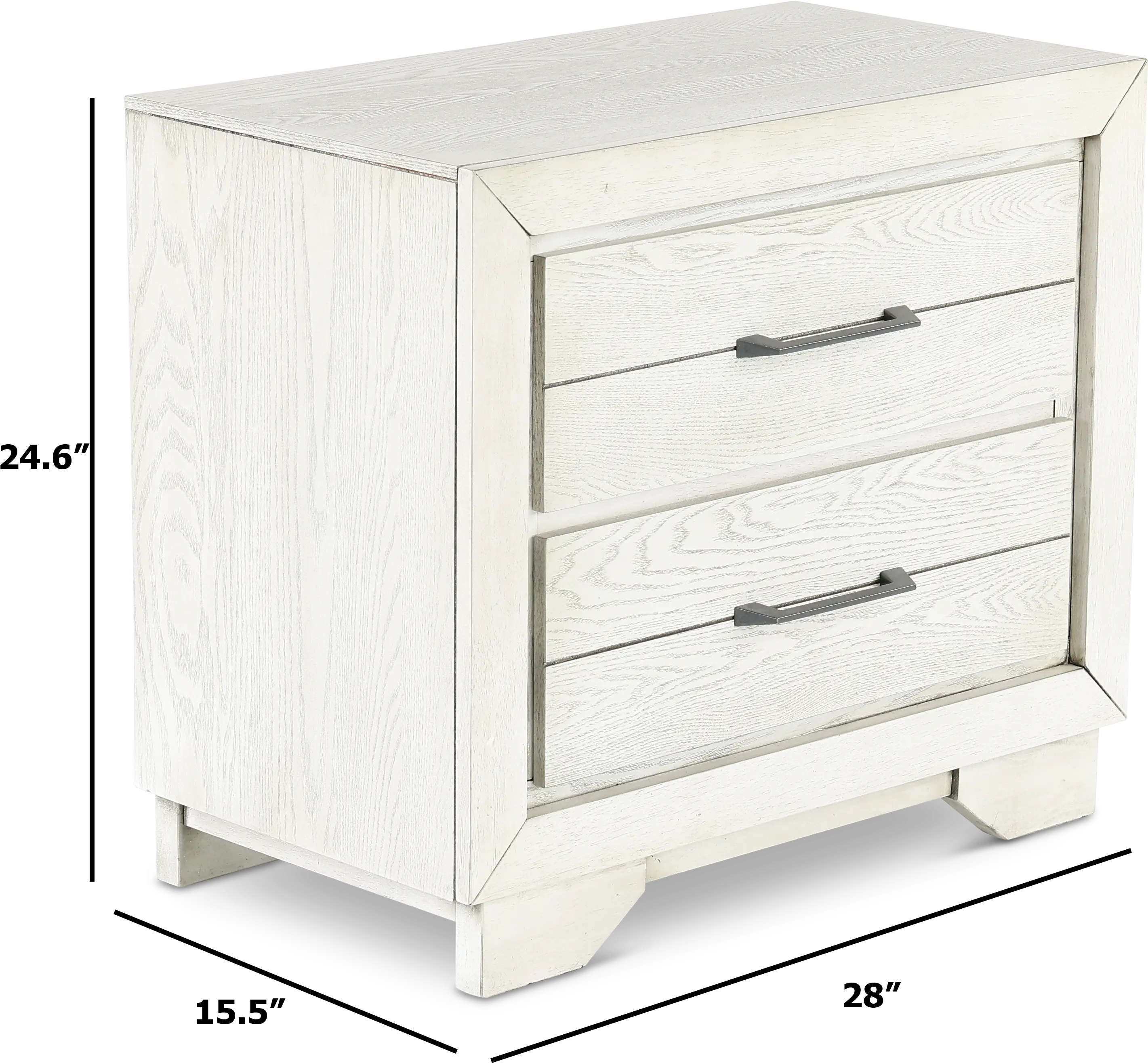 White Sands Chalk White Nightstand