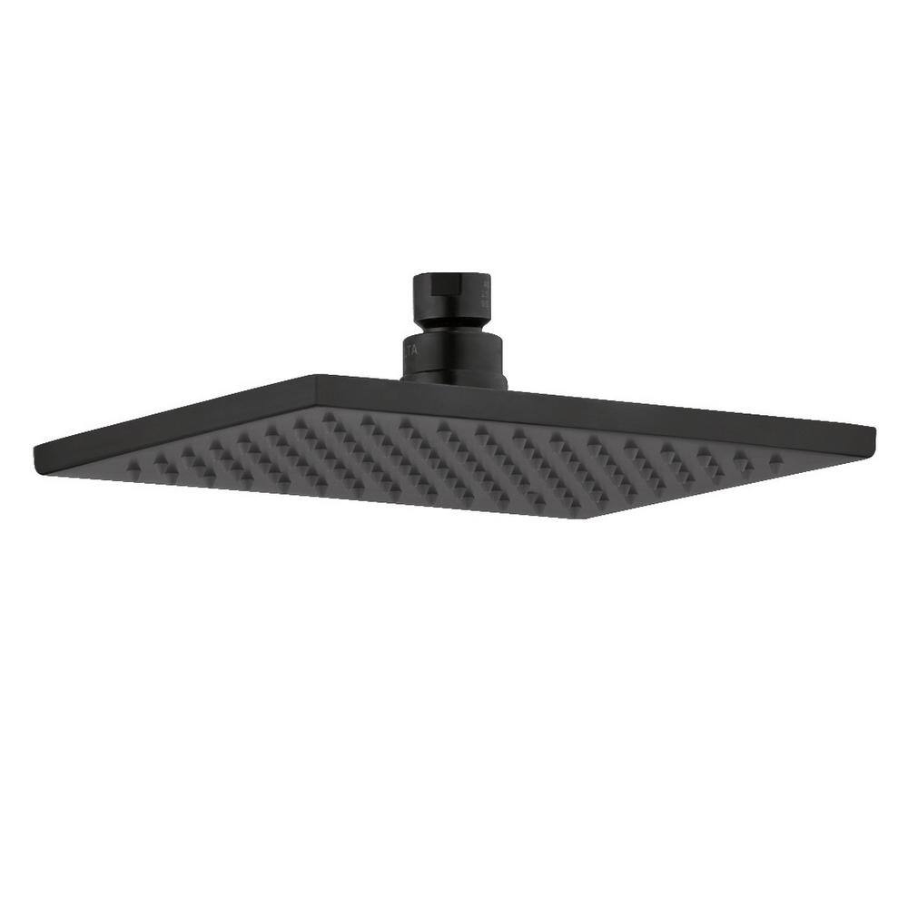 Delta Vero 1-Spray Patterns 2.5 GPM 5.67 in. Wall Mount Fixed Shower Head in Matte Black RP62955BL