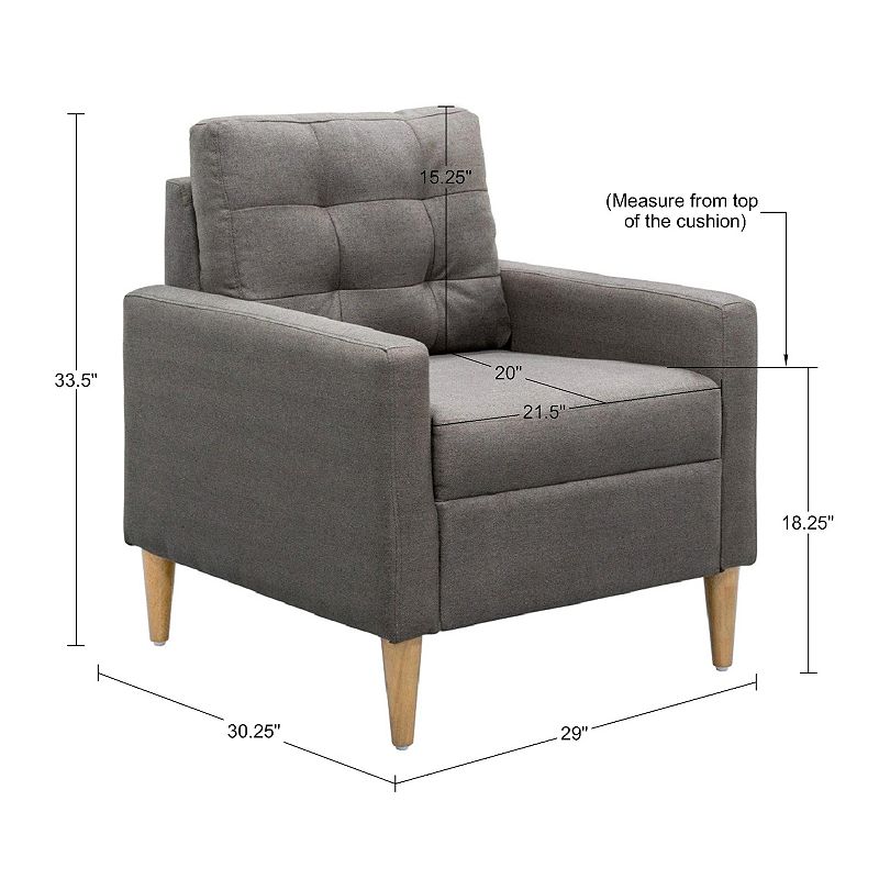 510 Design Dani Tufted Back Arm Accent Chair