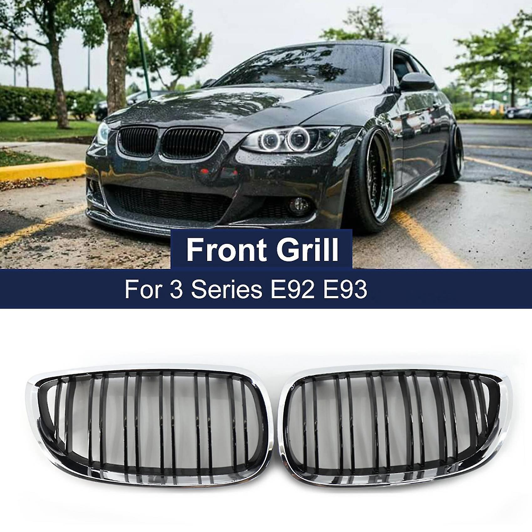 Front Bumper Kidney Grill Double Slat Racing Sport Grille For- E92 E93 Car Accessories