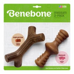 Benebone Adult Tiny Bacon Flavor Chew Toy， 2 pack | Paw Naturals