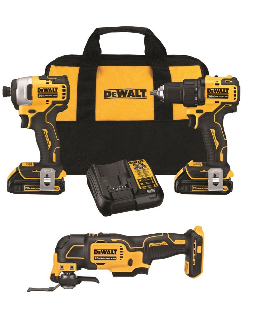 DEWALT 20V MAX Atomic Compact 3 Tool Combo Kit Bundle