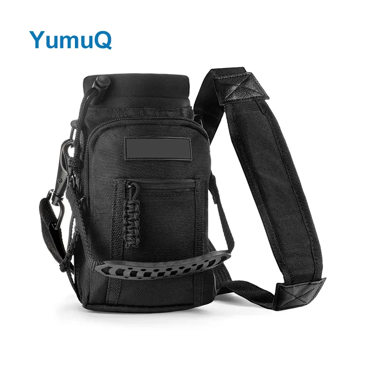 YumuQ 32 oz Neoprene + 1200D Polyester Water Bottle Sleeve Cover Holder With Adjustable Strap For Hiking Camping Fishing