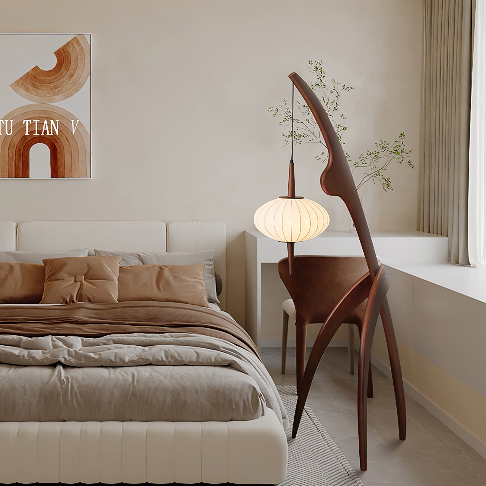 Mantis Wood Floor Lamp