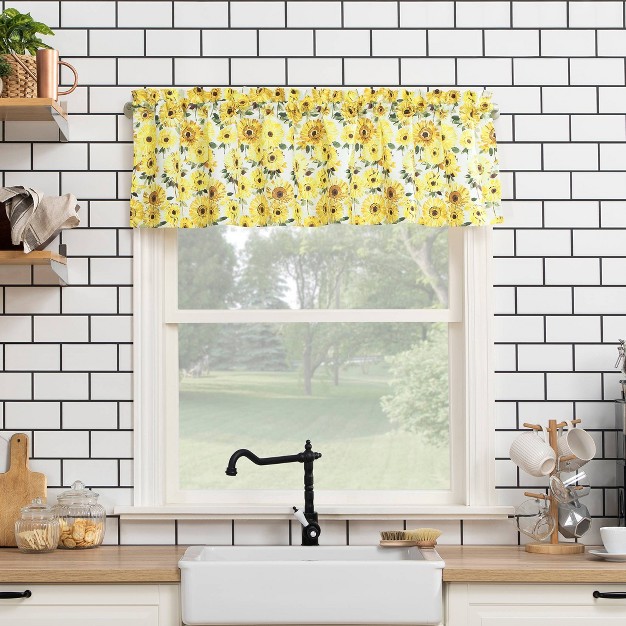 Sunflower Print Window Valance Yellow No 918