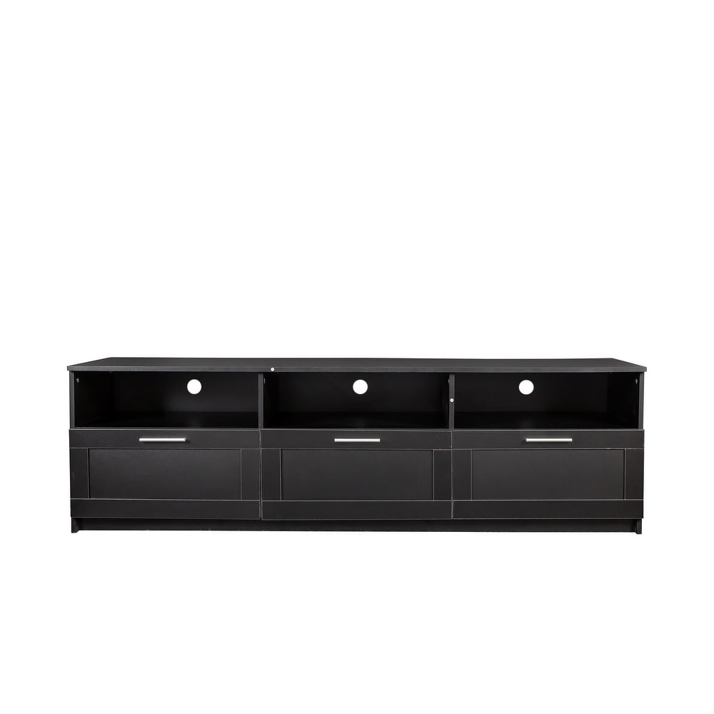 Modern minimalist TV cabinet 80 inch TV stand  open locker