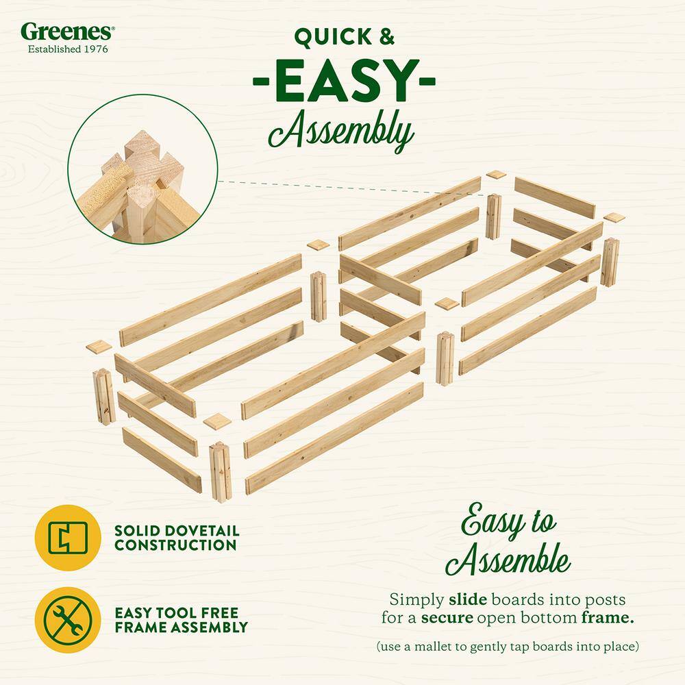 Greenes Fence 2 ft. x 8 ft. x 10.5 in. Original Cedar Raised Garden Bed RC24966T