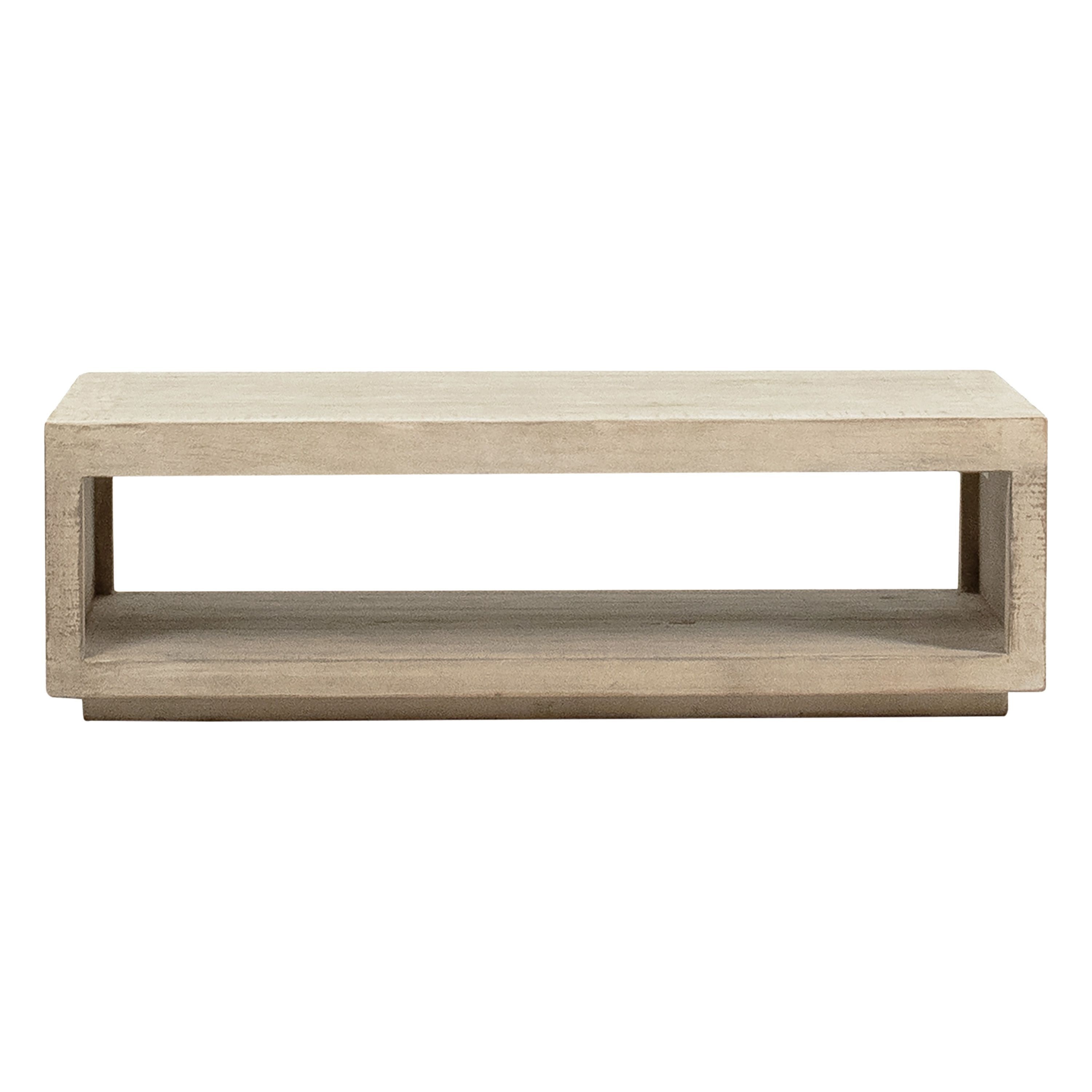 Stark Rectangular Reclaimed Pine Coffee Table， Light Brown