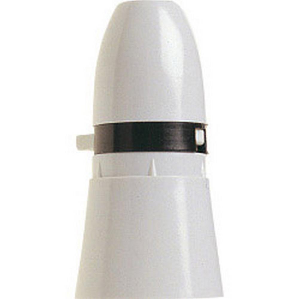 Dencon 1/2 Switched Long Skirt Lamp Holder White