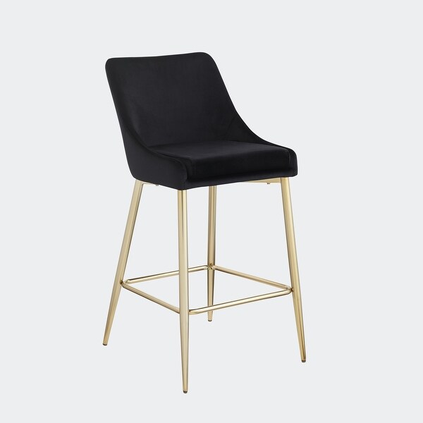 Velvet Upholstered Counter Stool