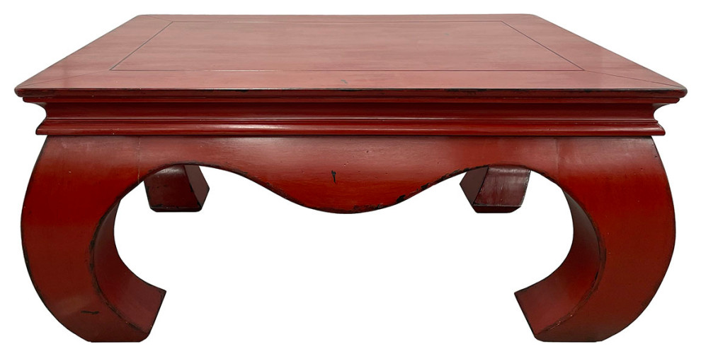 Consigned Vintage Chinese Red Lacquered Ming Dynasty Style Coffee Table   Asian   Coffee Tables   by Golden Treasures Antiques and Collectibles Inc  Houzz