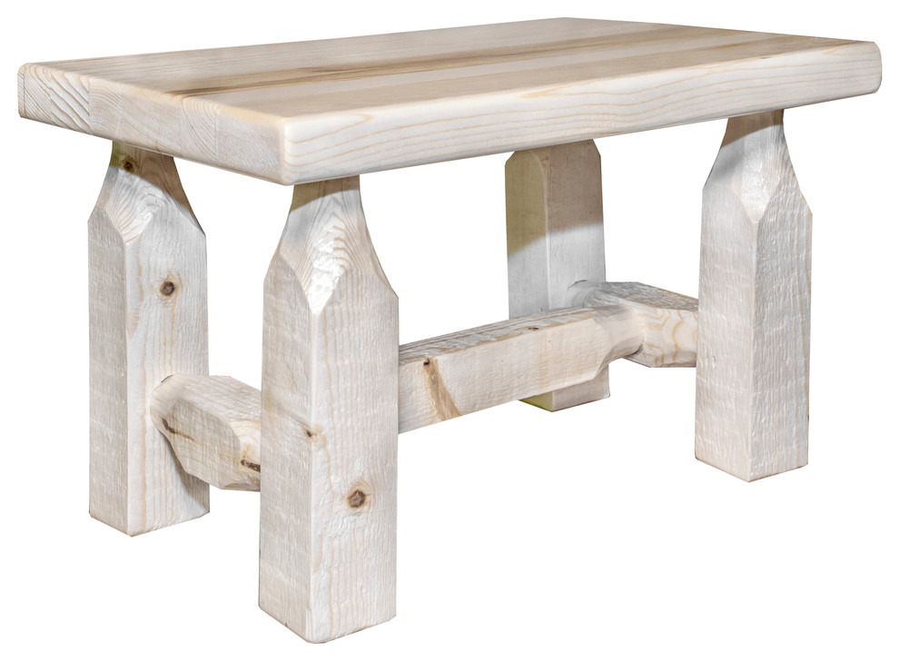 Homestead Collection Ottoman   Rustic   Footstools And Ottomans   by Montana Woodworks  Houzz