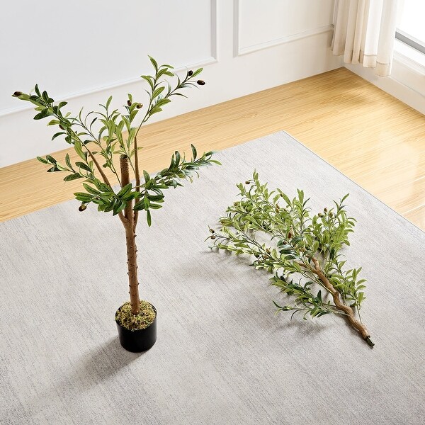 VECELO 59~71 Inch Artificial Olive Tree