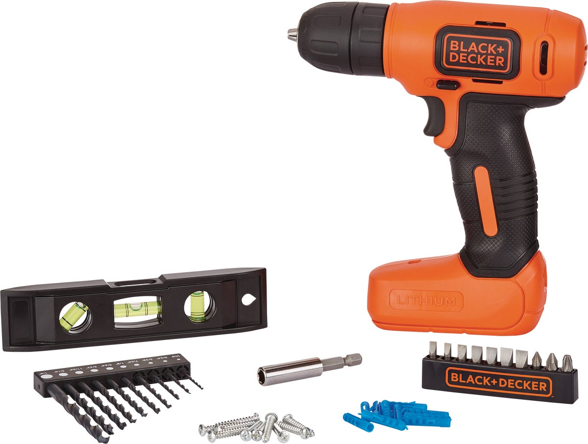 Blackamp Decker 8V Cordless Drill Home Project Kit