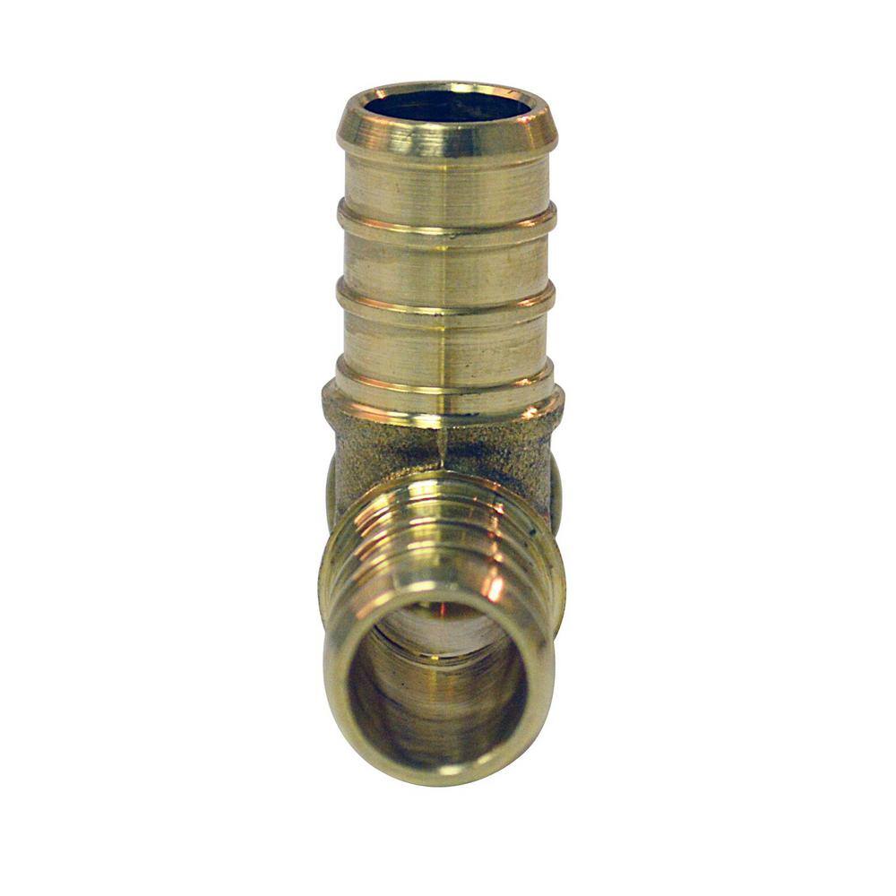 Apollo 12 in. Brass PEX-B Barb Tee Pro Pack (25 Pack) APXT1225JR