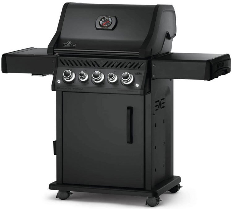 Napoleon Phantom Rogue SE 425 RSIB Natural Gas Grill with Infrared Side and Rear Burners in Matte Black