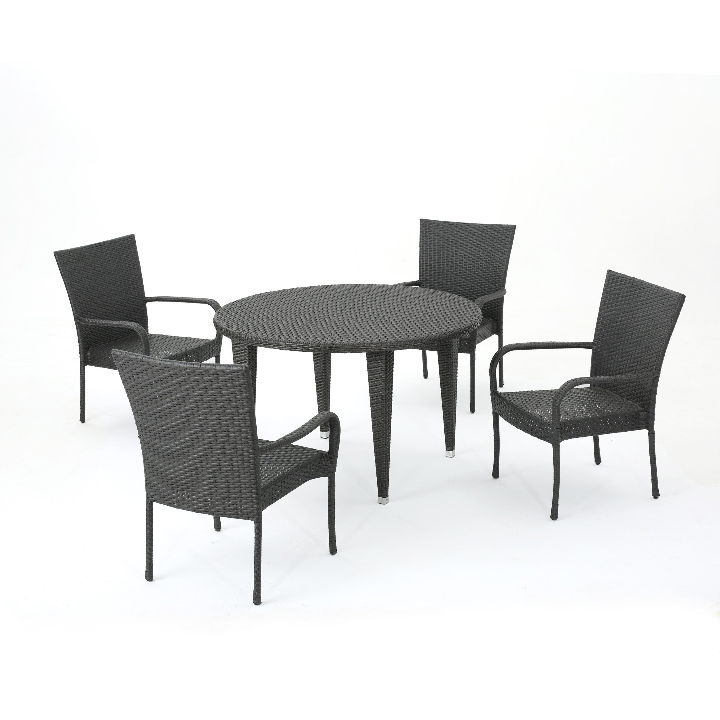 Sol y Luna Outdoor 5 Piece Wicker Dining Set