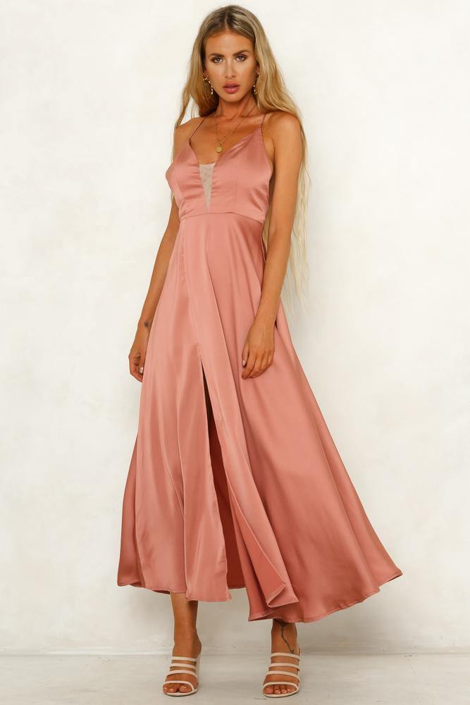 Hard To Deny Maxi Dress Rose