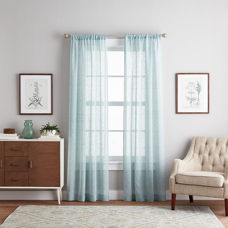 Curtainworks Pandora Sheer Rod Pocket Window Curtain Set