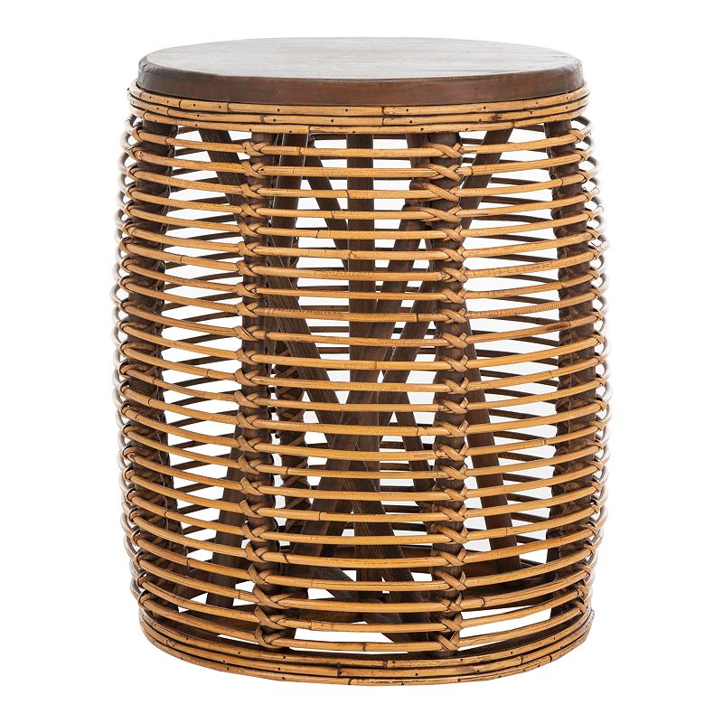 Safavieh Maui Rattan Drum Stool Table