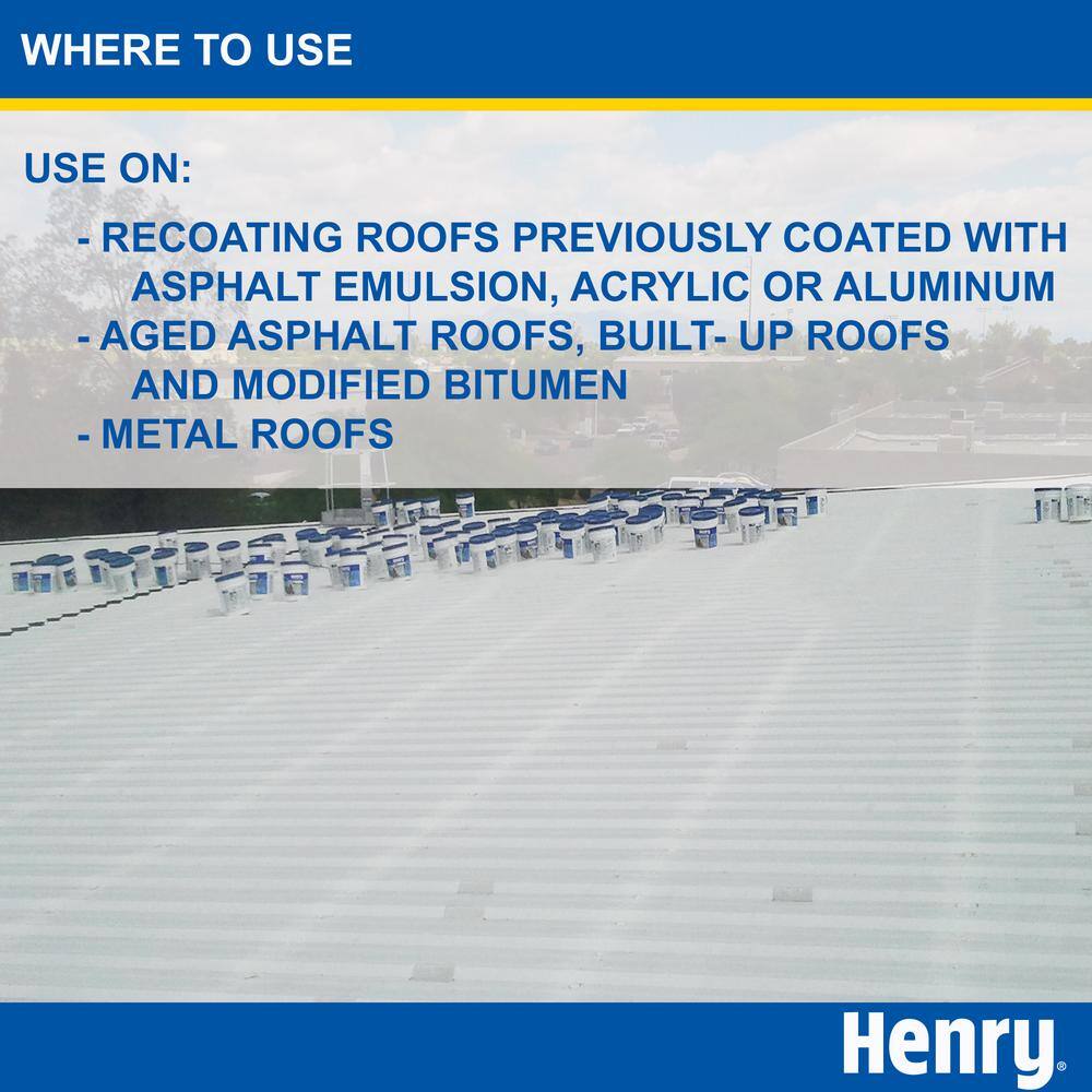 Henry 587 Dura-Brite 100% Acrylic White Elastomeric Roof Coating 4.75 gal. HE587871