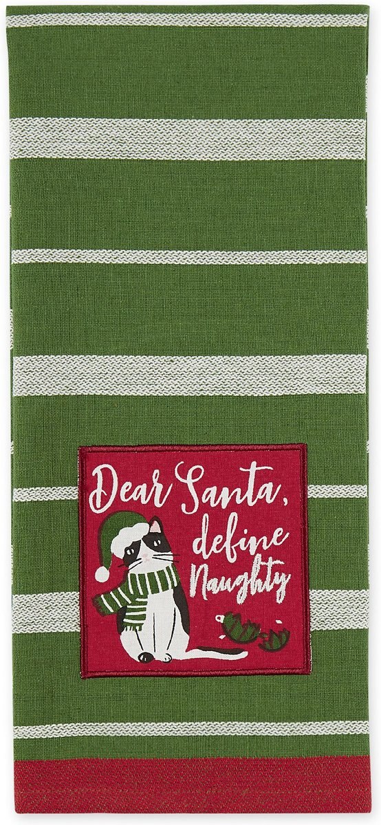 Design Imports Dear Santa Embellished Dish Towel