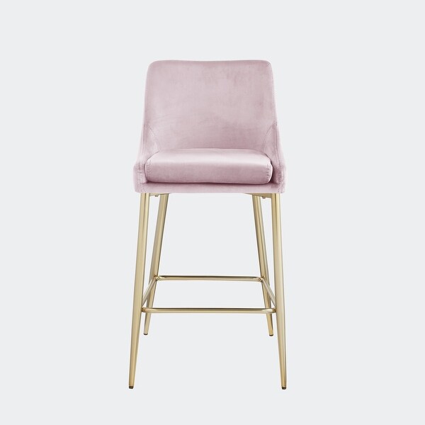 Velvet Upholstered Counter Stool