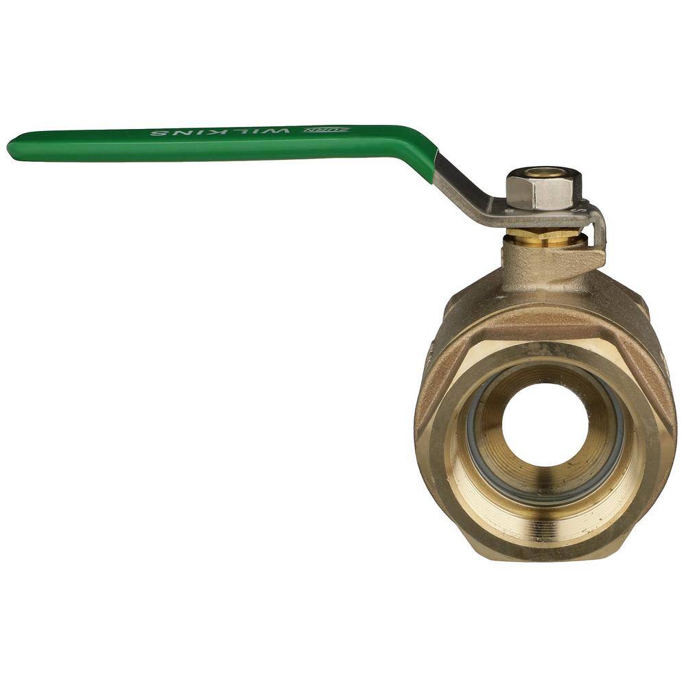 Zurn 2 in. Dia x 8.9 in. L Bronze Full Port Ball Valve 2-850XL