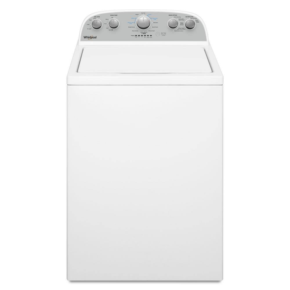 Whirlpool 27.5 in. 3.8 cu. ft. High-Efficiency White Top Load Washing Machine with Soaking Cycles WTW4955HW