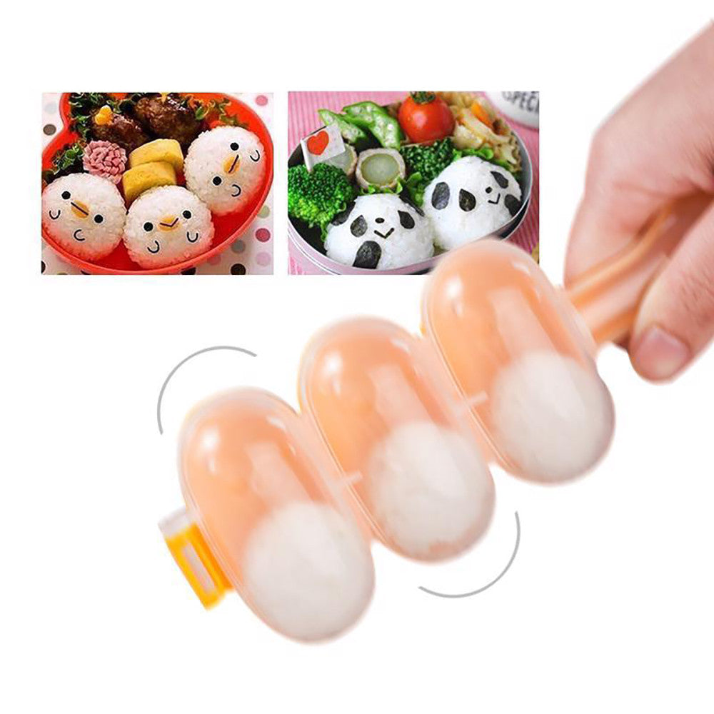 Rice Ball Molds Sushi Balls Maker Mould Spoon Kitchen Cooking Utensil Tools Set