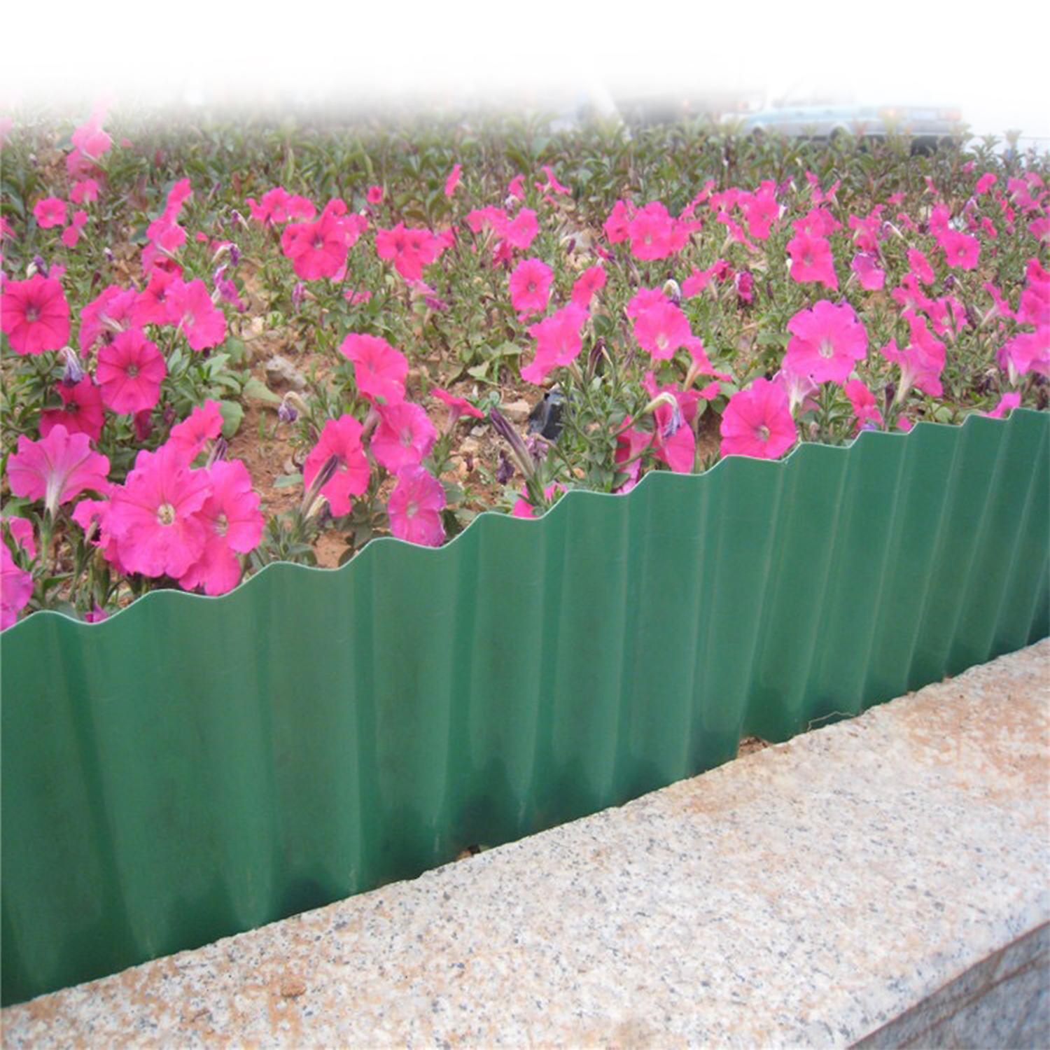 Green Garden Fence Decorative Plastic Fence Recyclable Plastic Barrier Environmental Protection Protective Guard Edging Decor For Outdoor Garden Court