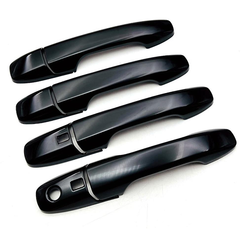 8pcs Glossy Black Car Exterior Side Door Handle Frame Cover For Yaris Ativ / Vois 2022 2023