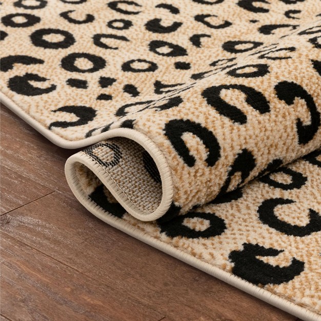 Well Woven Dulcet Leopard Animal Print Black Area Rug