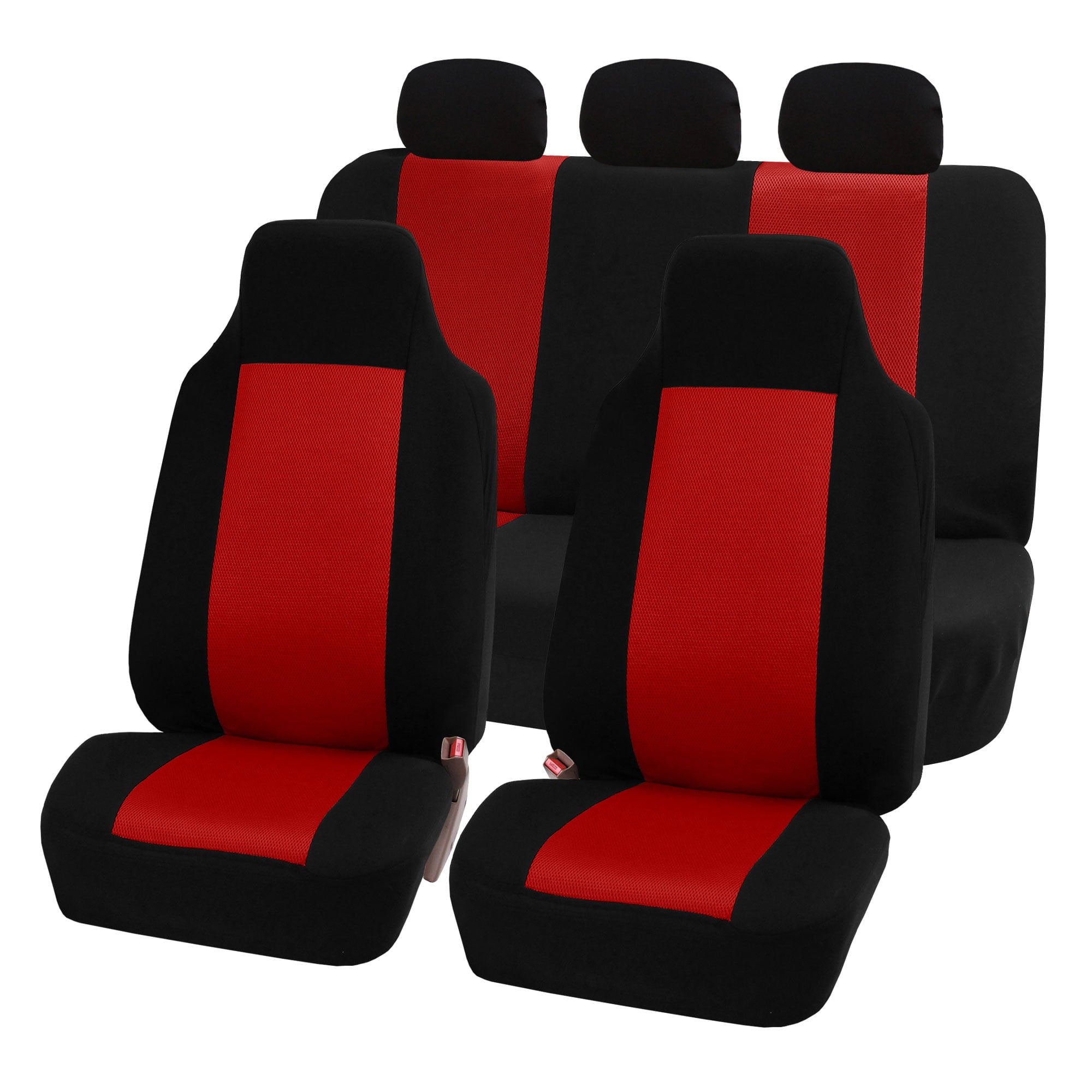 FH Group Classic Two Tone Universal Seat Covers Fit For Car Truck SUV Van - Full Set