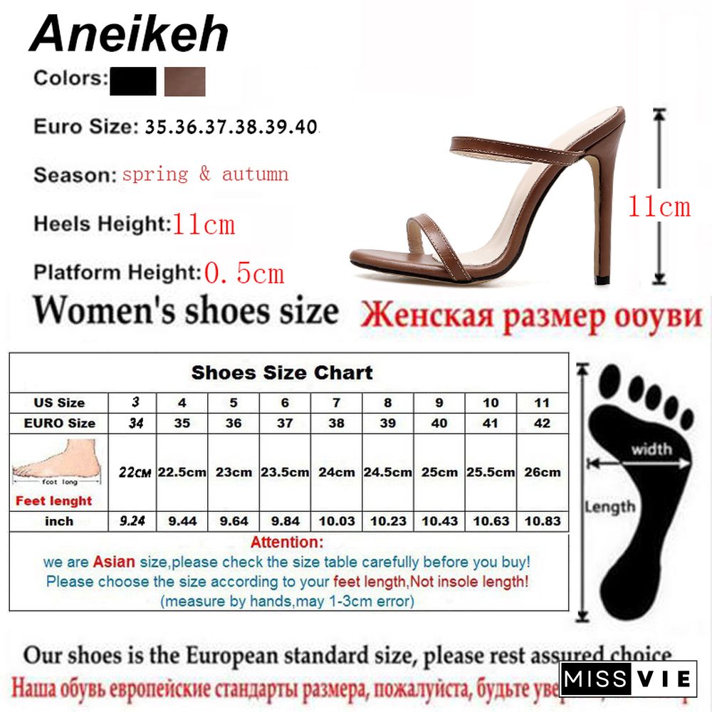 Aneikeh Women Sandals Stiletto High Heel Shoes Strap Ankle Wrap OL Sexy Pumps Party Dress Dropshipping Shoes Size 35-40