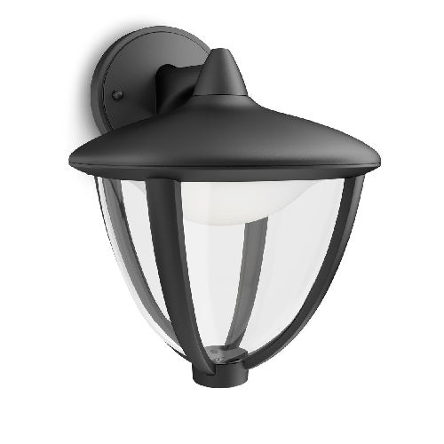 Philips 15471/30/16 Robin LED Black Outdoor Down Lantern Wall Light (154713016)