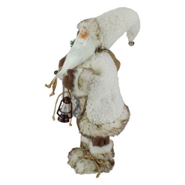 Snow Lodge Santa Christmas Figure With Lantern