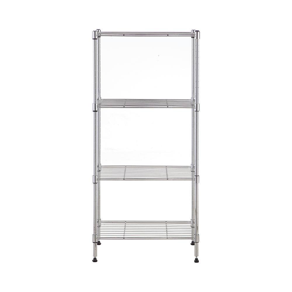 mzg 4-Tier Chorme Wire Shelving Unit (12 in. D x 18 in. W x 39 in. H) E304598OH401LB