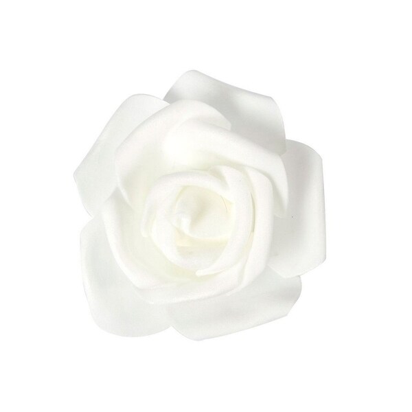 100Pack White Rose Artificial Flower Heads for Wedding Party Home Decorations