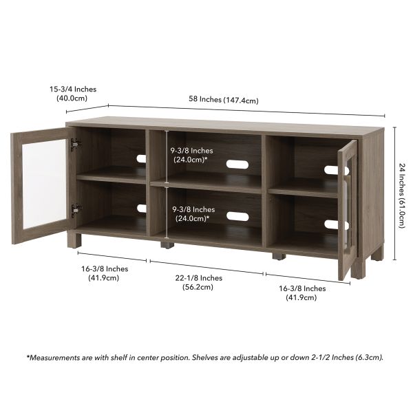 Quincy Rectangular TV Stand for TV's up to 65