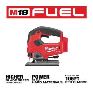 MW M18 FUEL 18-Volt Lithium-Ion Brushless Cordless Jig Saw with M18 5.0 Ah Battery 2737-20-48-11-1850