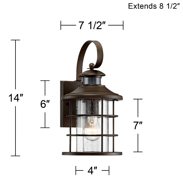 Seedy Glass Lantern Dusk To Dawn Motion Security Sensor For Exterior Porch