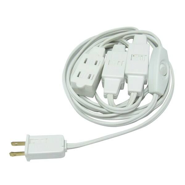 12' Indoor Polarized Extension Power Cord with 9Outlets